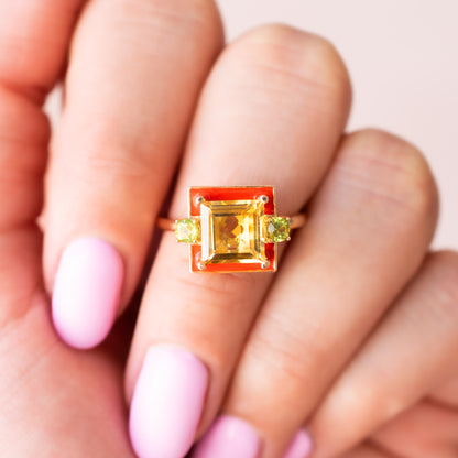 Anillo Candy Citrino