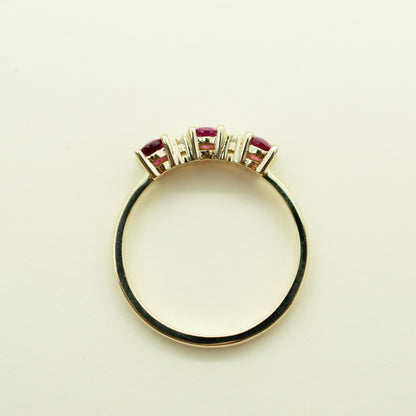 Anillo turmalinas rosa